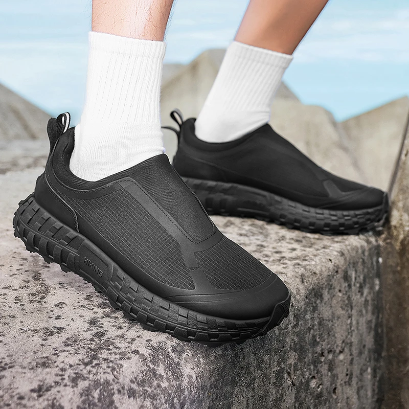 รองเท้ากีฬากลางแจ้งแบบมีเบาะรองรับ, พื้นรองเท้าด้านในแบบเทค, เดินป่าได้อย่างง่ายดาย บุซับในให้ความอบอุ่น