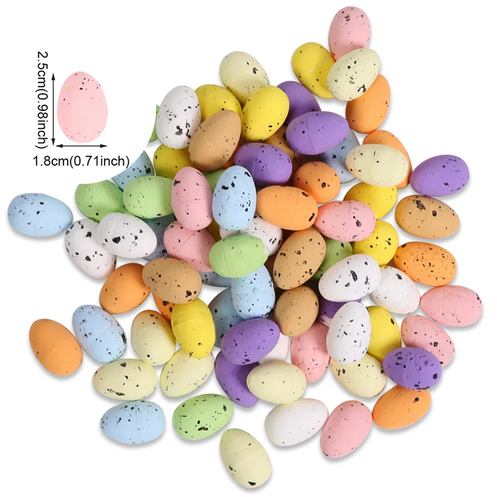 20/50/100 Stück Ostereier-Dekoration, gefälschte Schaumstoff-Eier, bemalte Vogel-Taubeneier, DIY-Ostern-Bastelkranz – Detail 7