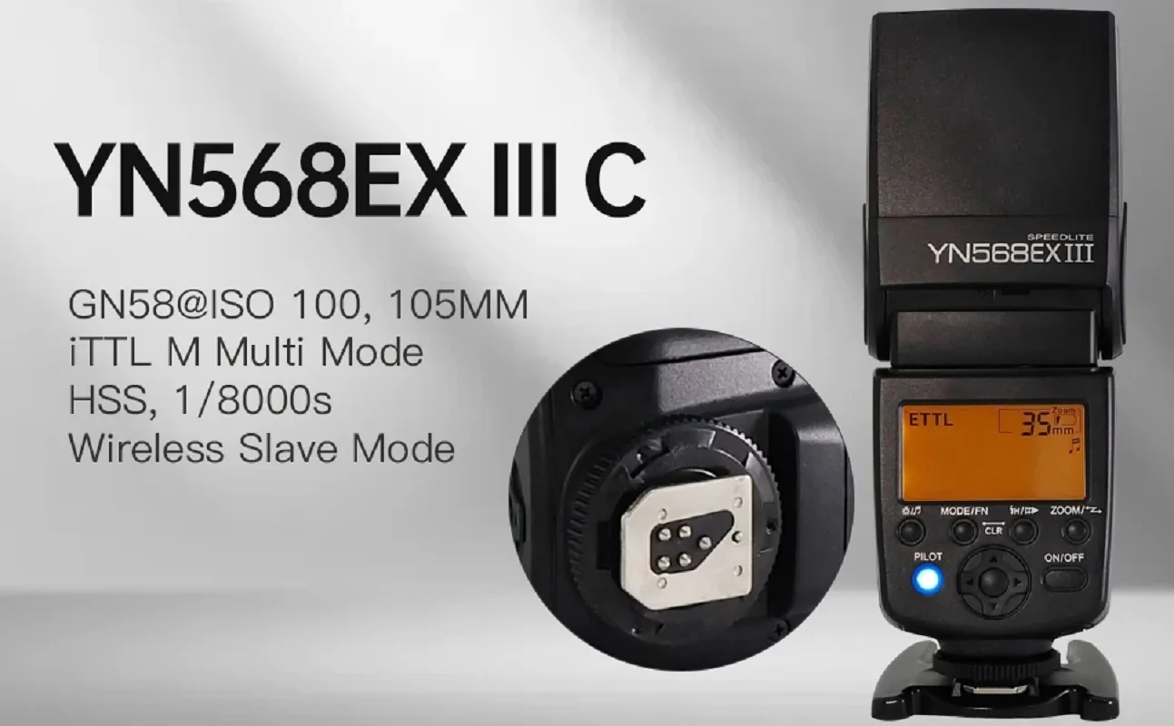 Yongnuo YN-568EX III TTL Master High Speed Sync 1/8000s Flash Speedlite for CANON 5D2 5D3 6D 7D 60D 70D 700D YN 568EX II