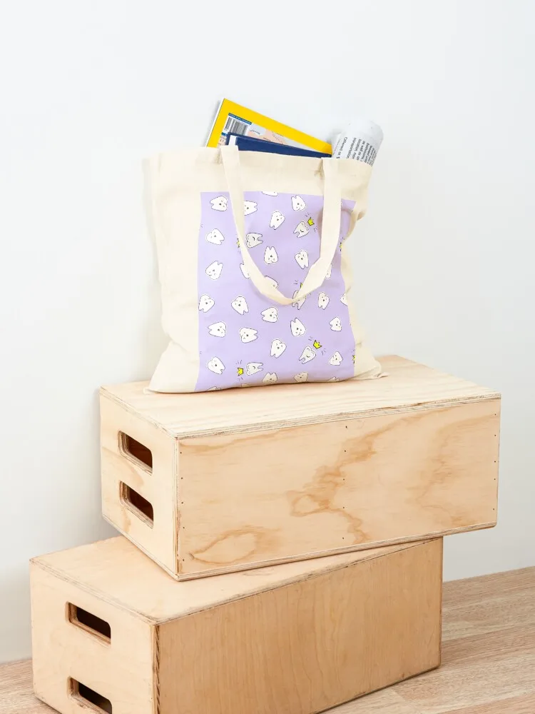 Tooth dentist nursery print violet Tote Bag personalized tote Women's handbag bag for beach Beach bag
