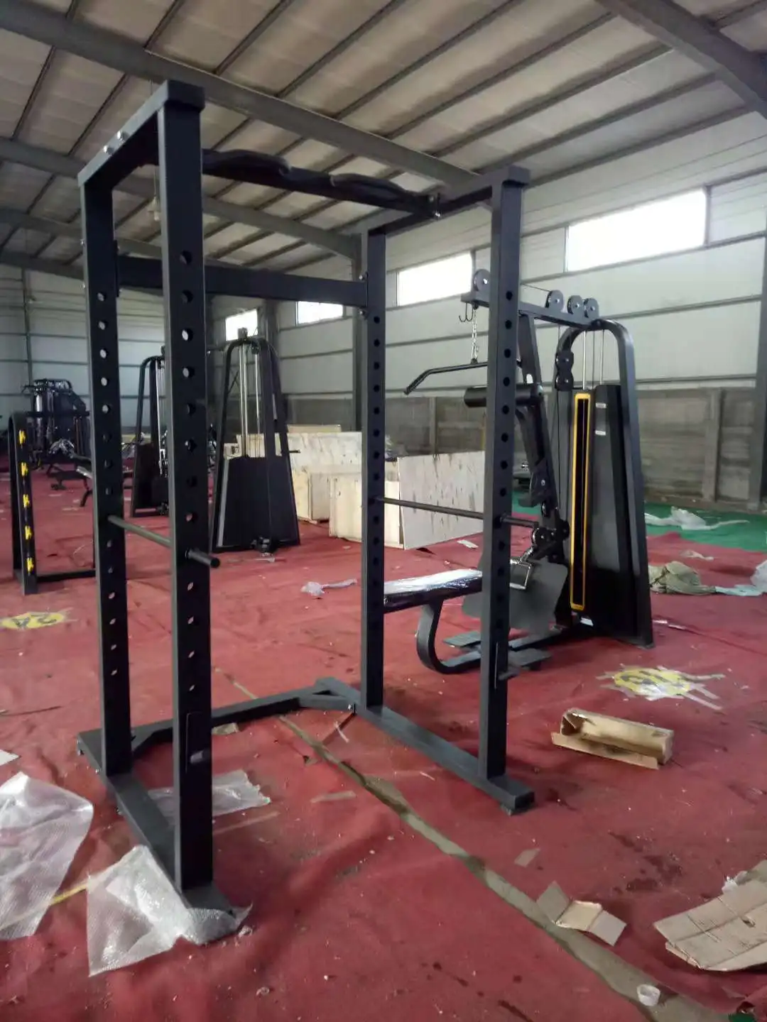 Cage de puissance à usage Commercial, équipement de sport, de gymnastique, de Fitness, Machine de musculation en acier, support de Squat électrique CN