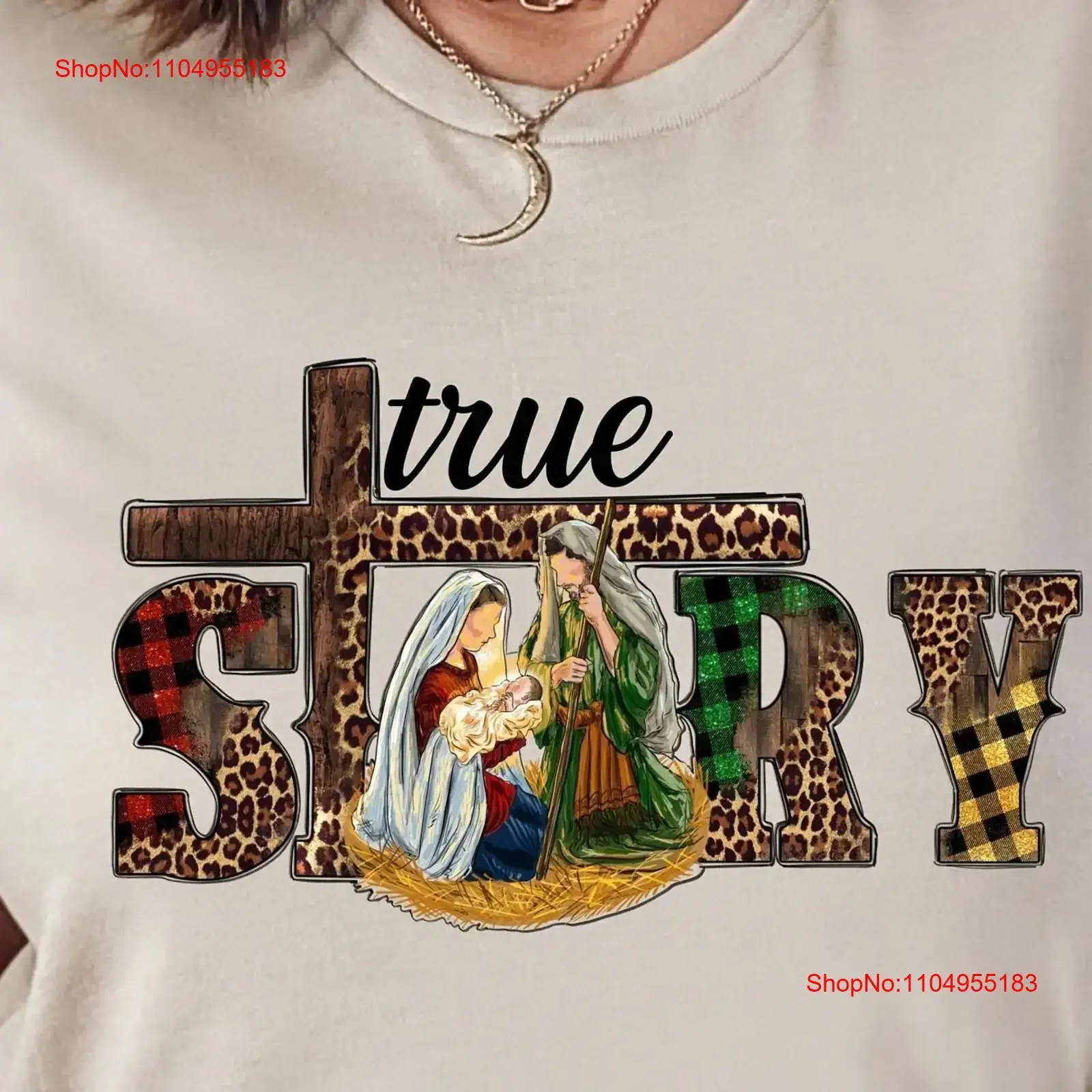 

True Story Christmas T Shirt Christian Family Nativity Religious Jesus vintage Washed graphic streetwear Top For Everyday Wear