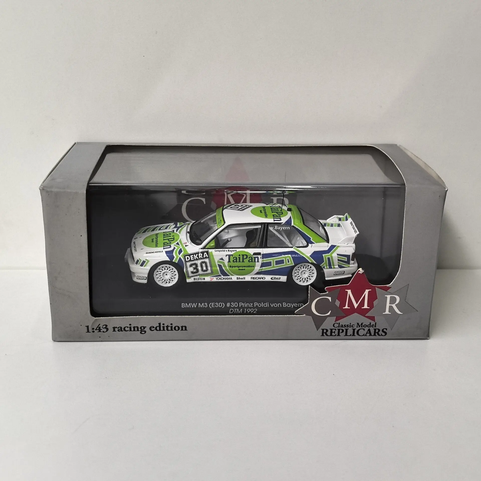 

Diecast CMR 1:43 Scale BMW M3 E30 #30 1992 DTM 2u Alloy Car Model