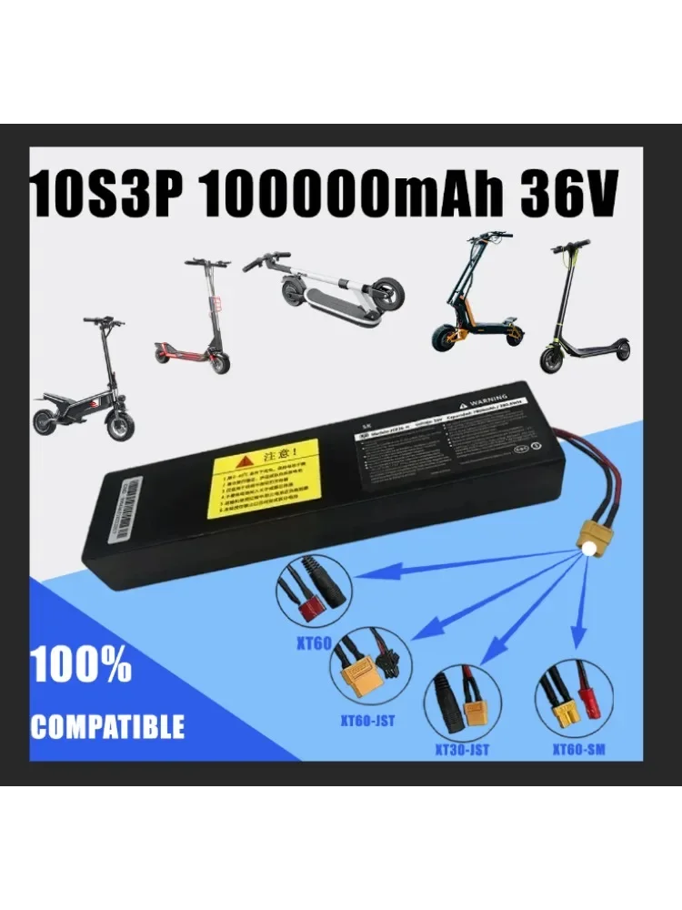 10S3P 36V 18650 Oplaadbare ingebouwde BMS Geschikt voor KUGOO S1, S2, S3/S3 Pro 7,8 Ah (36V) lithium-ionbatterij 10S3P - afbeelding 2