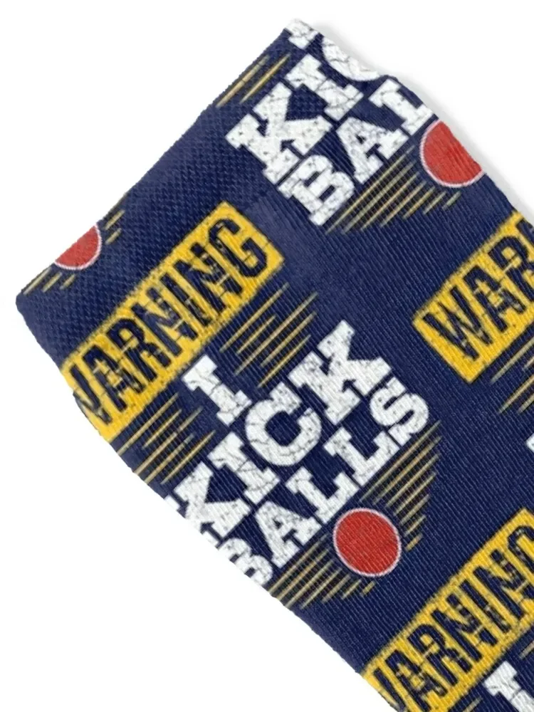 Kickball Warning I Kick Balls Socks sport funny gifts Rugby Stockings man Man Socks Women's