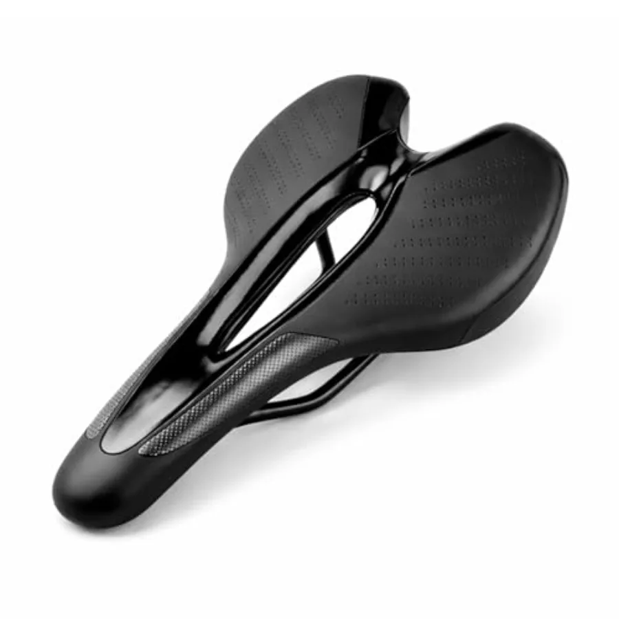 

Bike Seat for Road and Mountain Biking: Waterproof, Lightweight, Black Saddle with Ergonomic Comfort Design for Men and Women