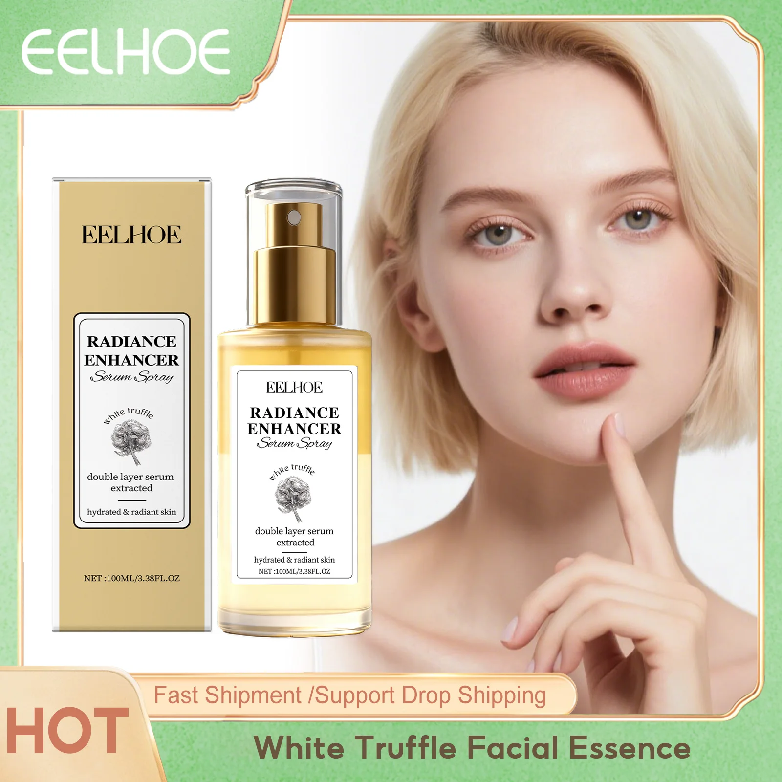 

Eelhoe White Truffle Facial Brighten Essence Moisturizing Dryness Reduce Fine Lines Keep Smooth Oil Control Face Firming Serums