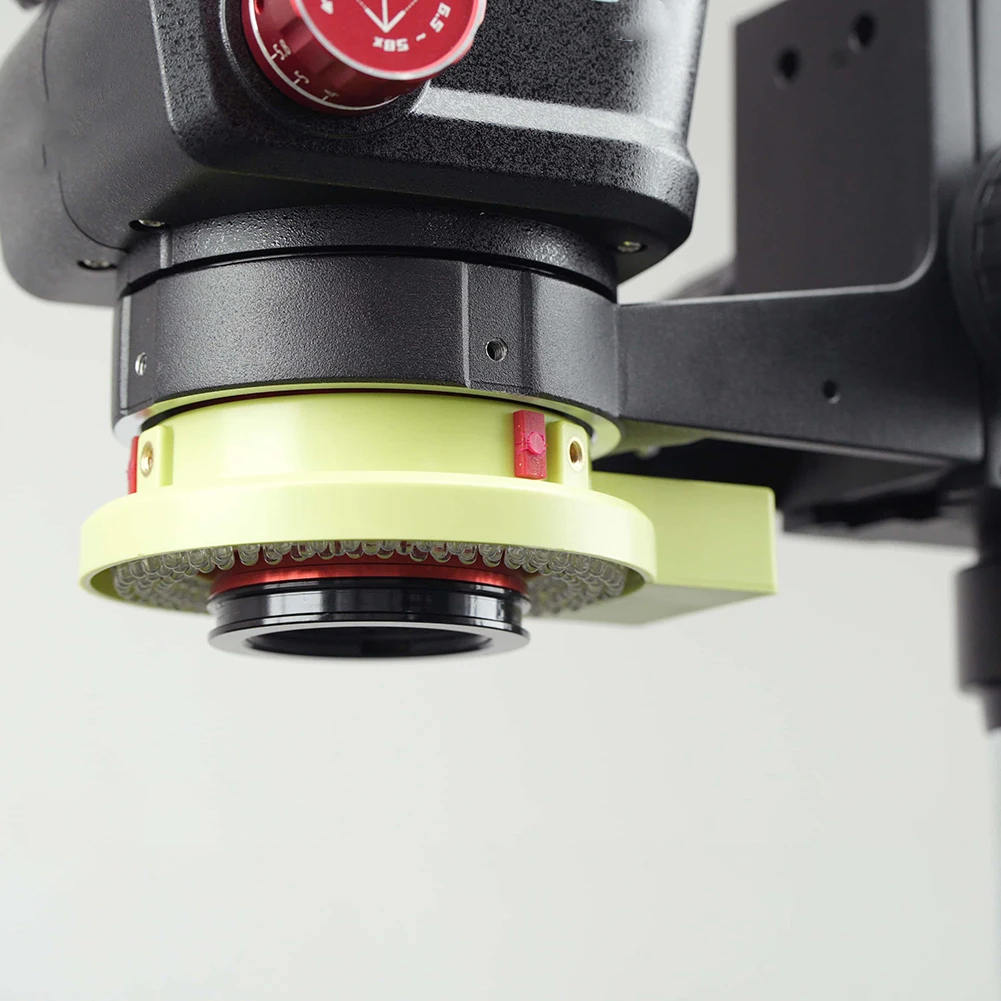 

Adjustable 144 LED light source ring light with antiscratch rubber for microscopes and cameras with mounting screw for stability
