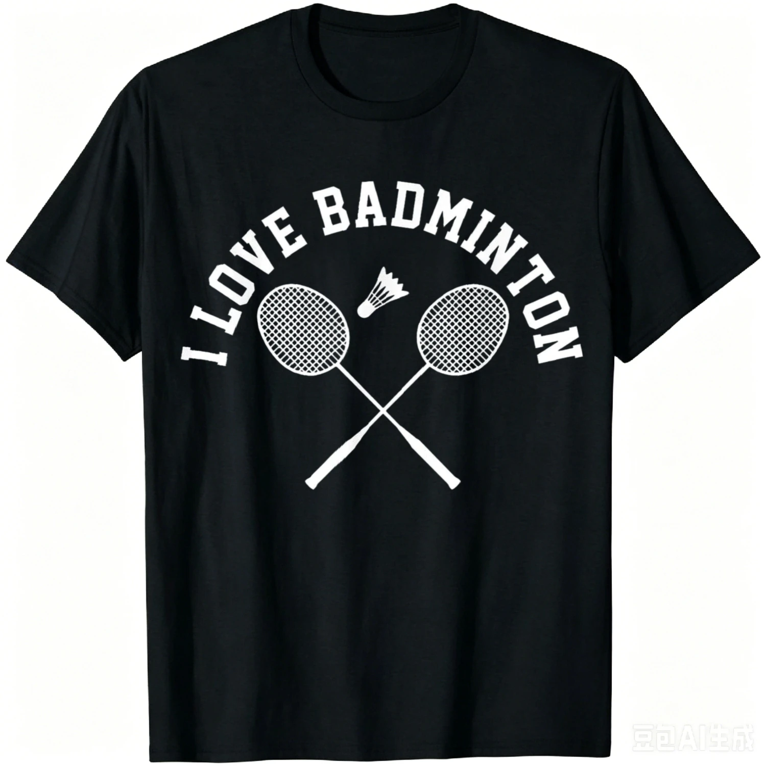 I Love Badminton T-Shirt Player Gift Tshirt Retro Style T-Shirt Funny Streetwear Individuality Cotton Printed T-shirt
