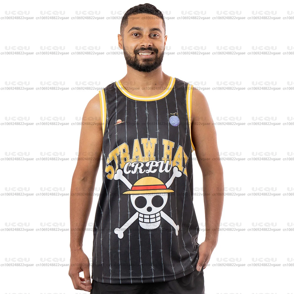 

Men Kid Home Male T Shirt Top Vest Tank Lake One Piece Japan Sportswear Tee American Gift Luffy Straw Hat Crew Basketball Jersey