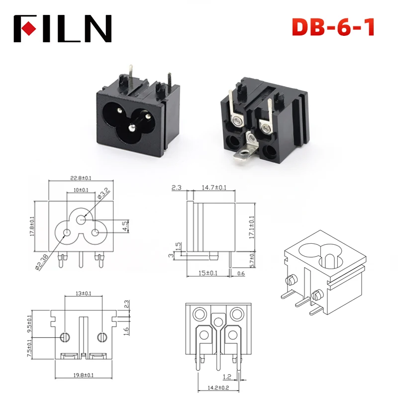 FILN IEC320 2 Pin Male Inlet Plug Connector 3 Pin Red LED 10A Fuse Female AC Socket Safe and Efficient for Your Needs - Image 6