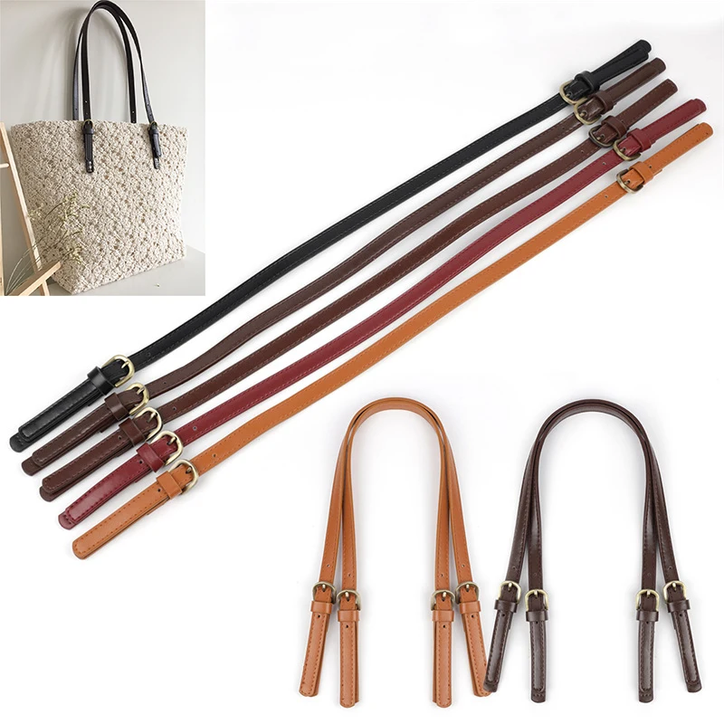 2Pcs 70cm Bag Belt Detachable PU Leather Handle Lady Shoulder Bag DIY Replacement Accessories Handbag Band Handle Strap Band