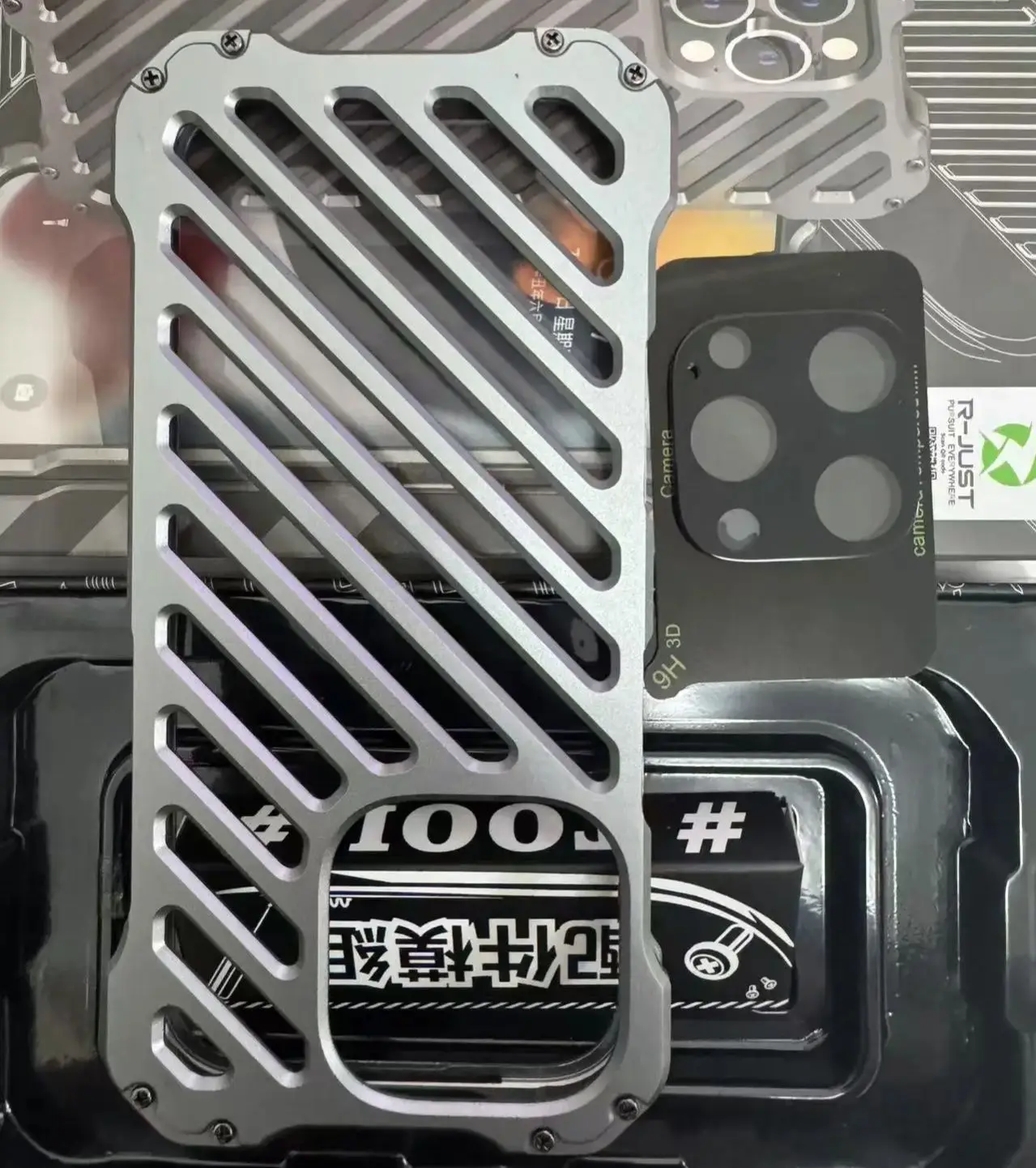 

R-just Metal Armor Case For Iphone 15 16 14 Plus 13 12 Pro Max With Phone Camera Lens Protector Heavy Duty Hollow Funda Shell