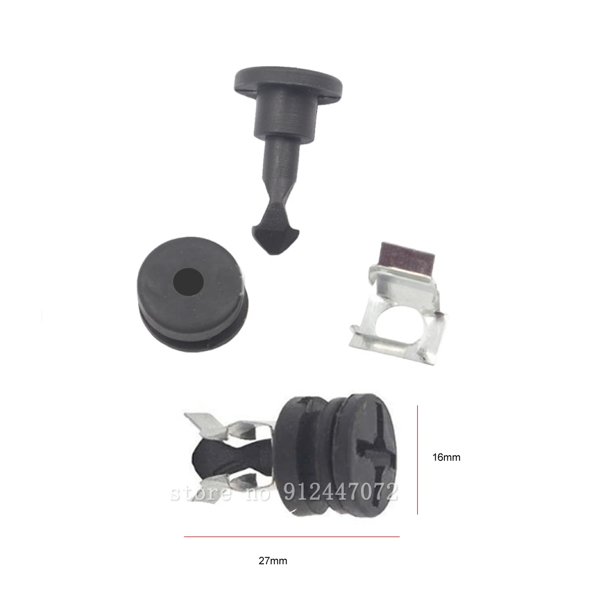 

500set Engine Cover Trim Fixing Bolt Peg Schraube Verschlusszapfen Verkleidung for VW N90801101 Audi Seat Skoda