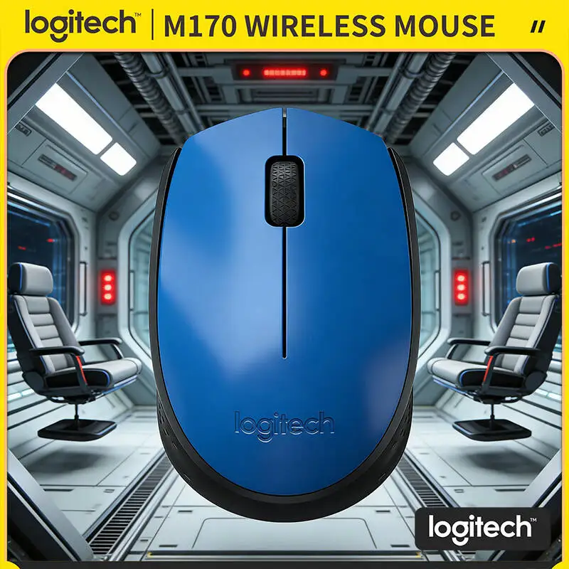 

High-Precision Logitech M170 Wireless Mouse 12-Month Battery 2.4GHz USB Receiver for Multi-Device Office Use