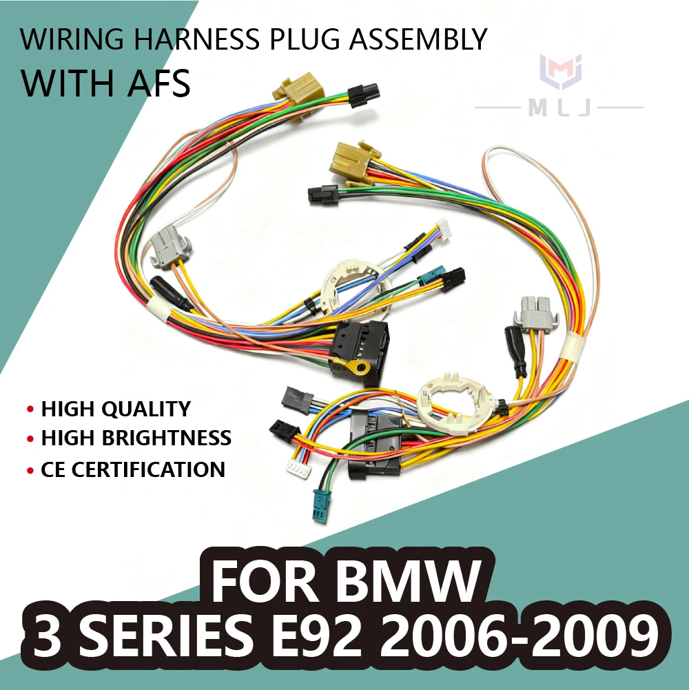 

Для BMW 3 серии E92 E93 325I 330I 2006 2007 2008 2009, жгут проводов фар, внутренняя вилка жгута проводов с AFS DRL