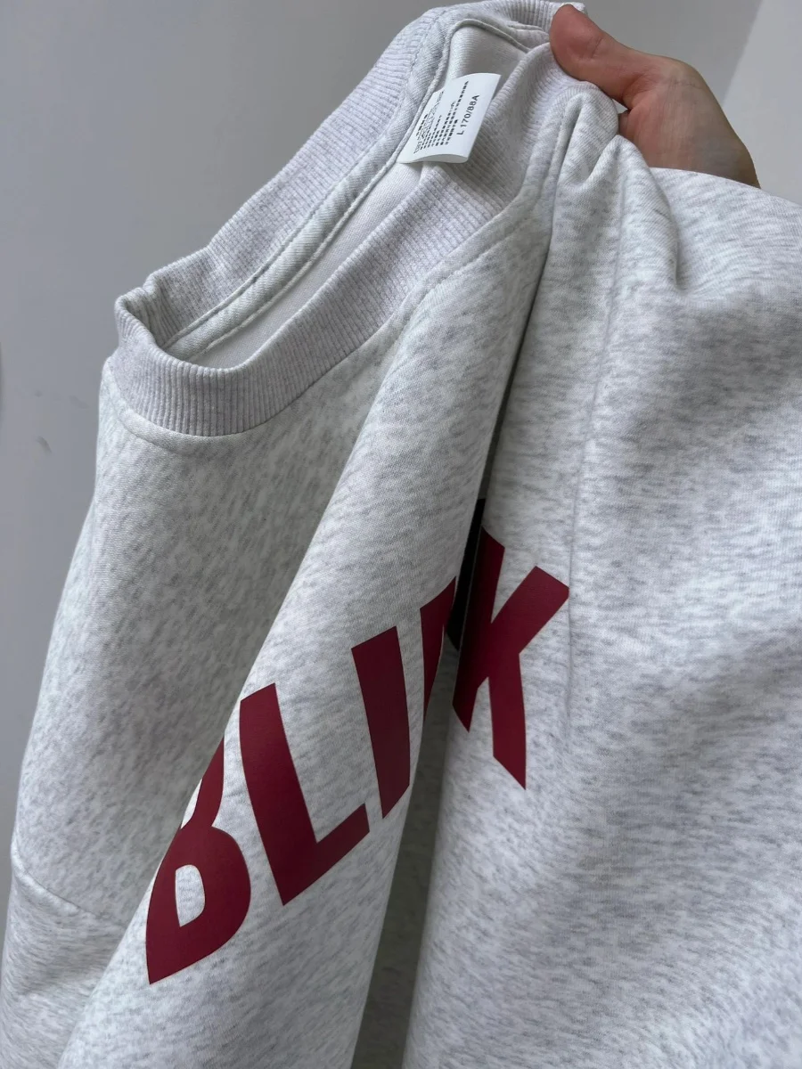 

Американский свитшот в стиле ретро ex Autumn Long Sve round Ne, свободный крой с принтом, молодежная модная одежда, съемная этикетка