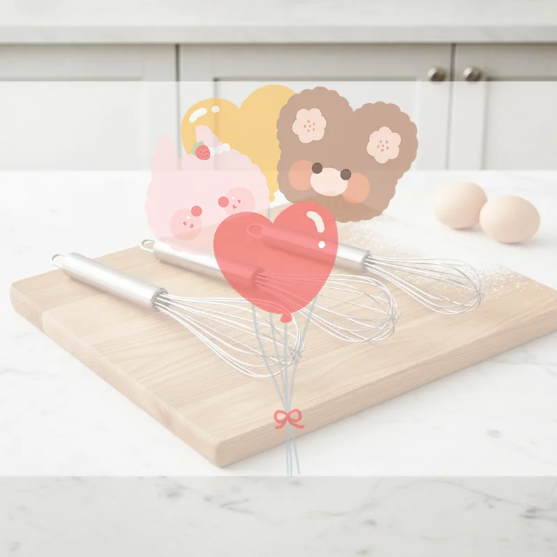 Hand Mixer Whisk Egg Beater Stainless Heavy Duty Whisk Mixer For Baking Kitchen Tool Stainless Steel Manual Egg Whisk