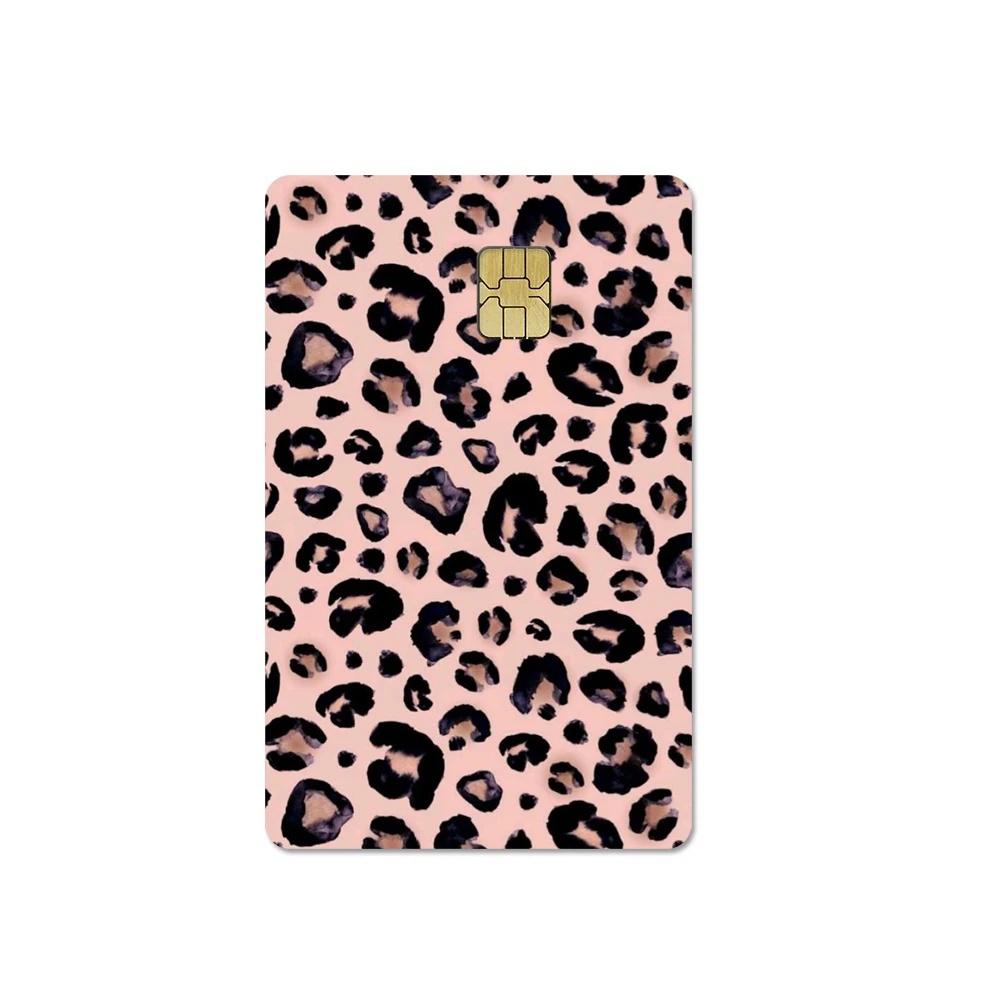 Leopard Print Card Sticker Skin Stylish Animal Pattern Decorative Sticker Cover for Bank Card DIY Personalized Card Decoration