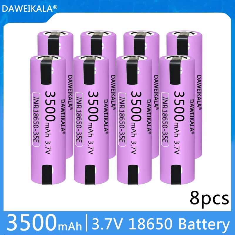 2023 New Daweikala 35e 18650 3500mah High Power Discharge Chargeable Battery High Power Discharge, 30a High Current + DIY Nickel