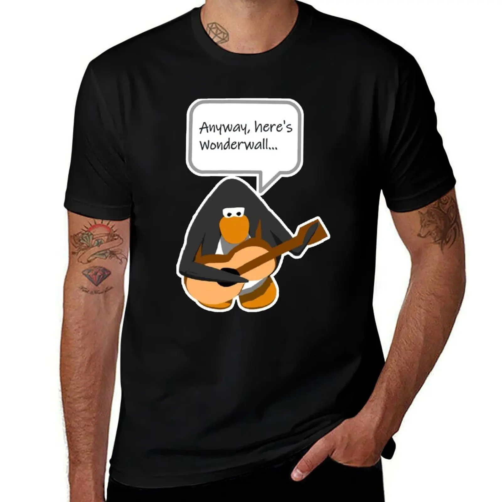 Anyway here's wonderwall T-Shirt Regular Fit Plain Tee Shirt T-Shirt