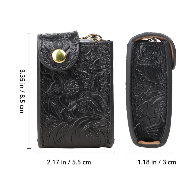 Genuine Leather Car Key Case Pack Car Key Holder Bag Keys Wallet Pouch Organizer Sheath Men, Women