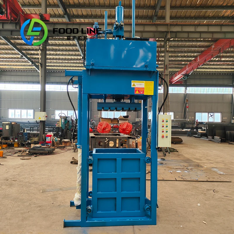Vertical Hydraulic Industrial Baler Wide Application In Textile Packaging Logistics And Environmental Protection Industry