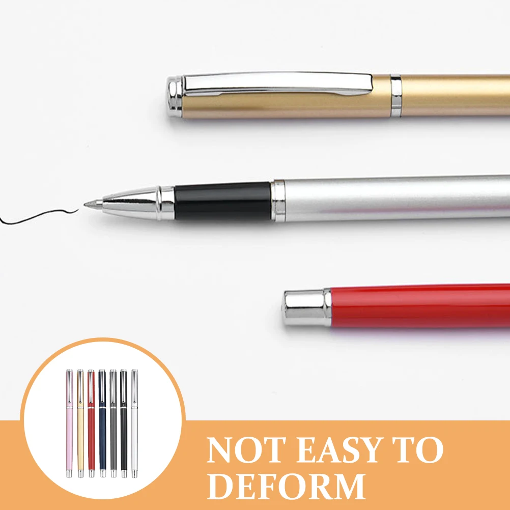 

7 Pcs Neutral Pen Gift Business Chic Aesthetic School Pens Elegant Metal Multipurpose Gel Writing Office