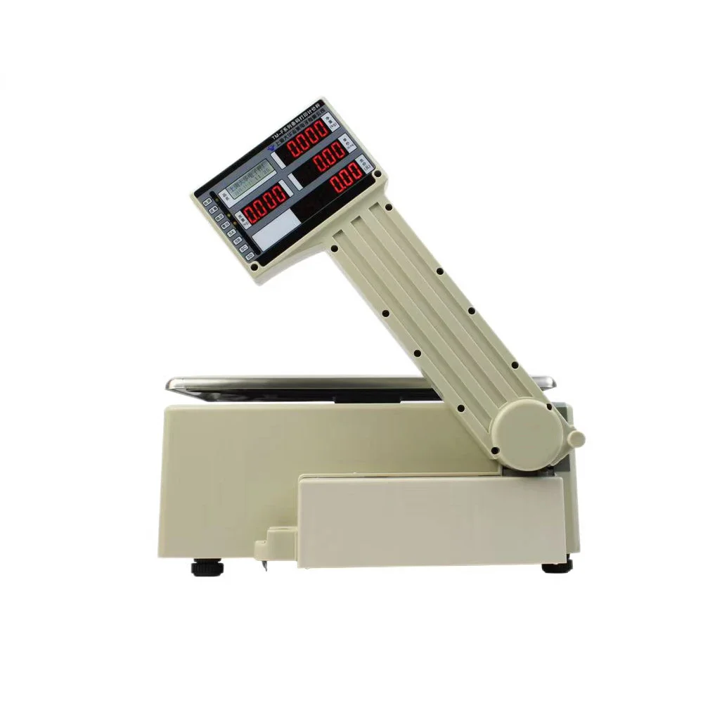 30KG Digital Label Weighing Scales Electronic Weighting Scale with Touch Screen and AI Recognition