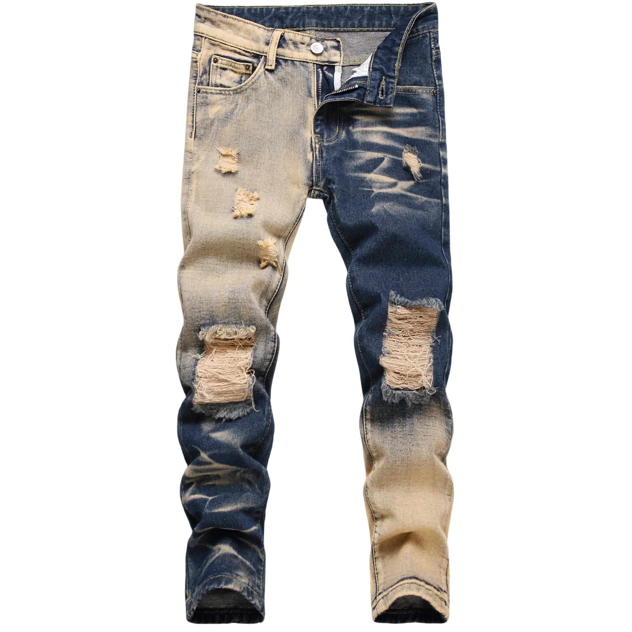 

Boy's Skinny Fit Ripped Destroyed Distressed Fashion Kids Denim Jeans Pants