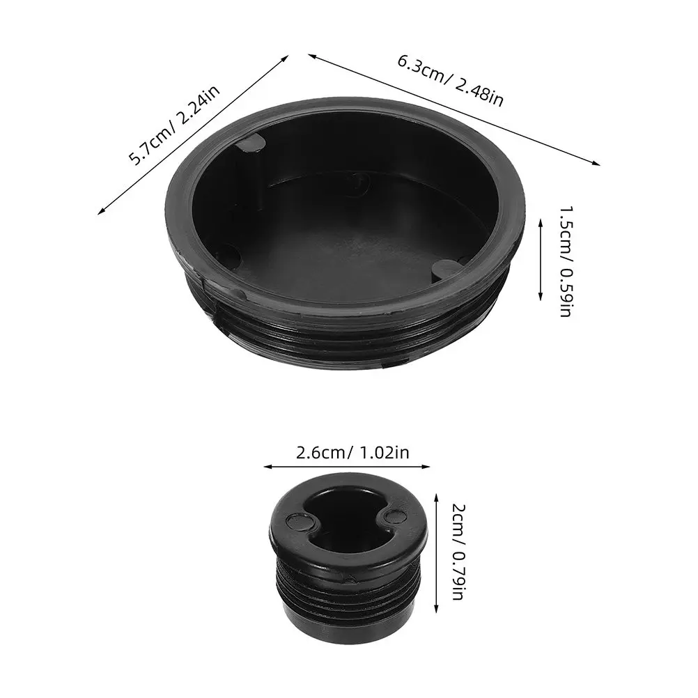 40Pcs Plastic Drum Lid 200L Black Leak-Proof Screw Seal Lid for Chemical Storage Barrels Industrial Bucket Cover Drum Bung Cap