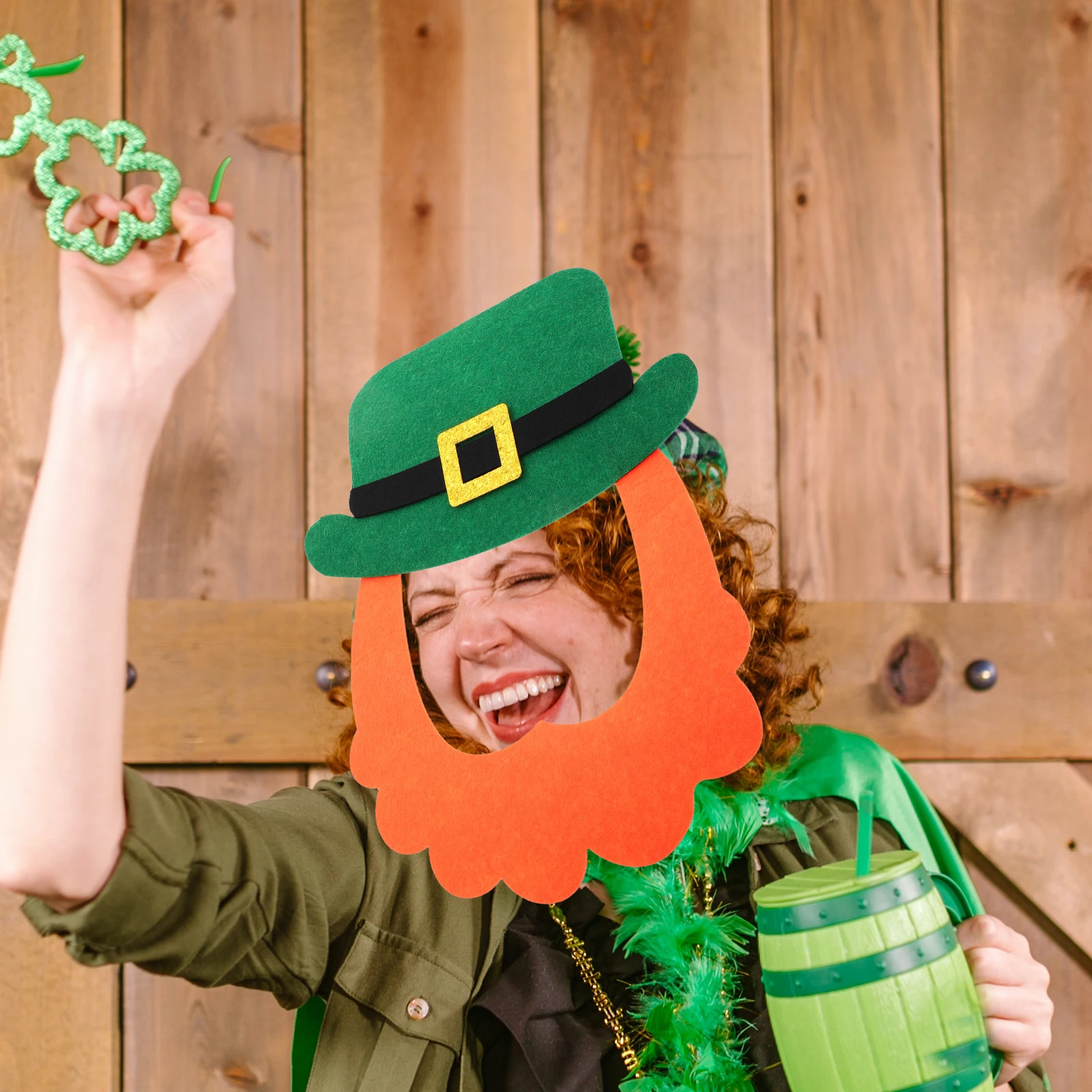 

Funny Fake Stickers Beard Has Saint Patrick's Day Costume Long for Men Props