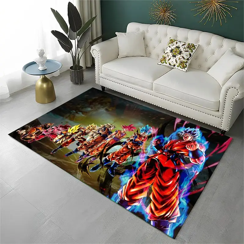 Retro Anime D-Dragon Ball Cartoon Game Non-Slip Area Rug for Living Room,Bedroom,Playroom,Carpet Floor Mat Home Decor Rug Kids