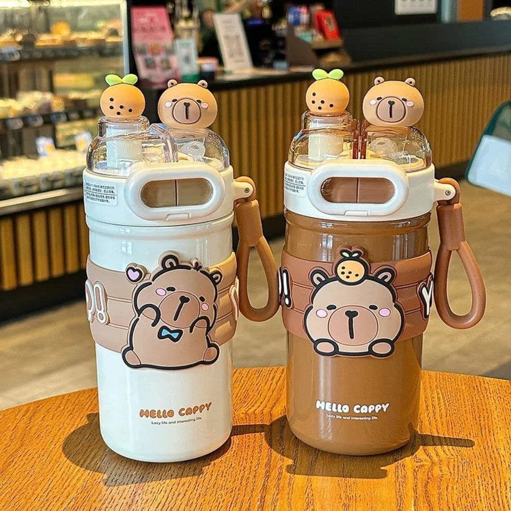 

Portable Cute Capybara Vacuum Cup 520ML High-Capacity 316 Stainless Steel Cup Thermal Mug Insulation Or Cooling Insulated Cup