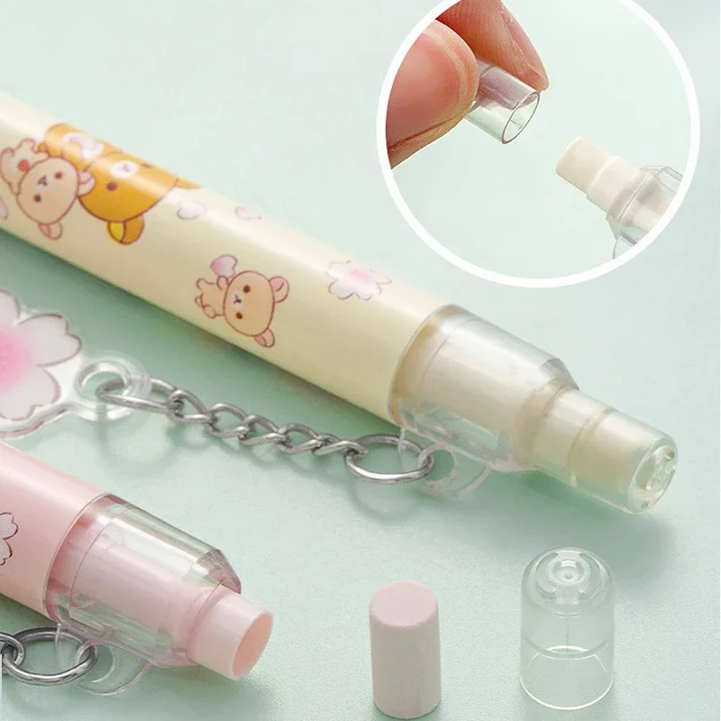 2B 0.5/0.7mm Mechanical Pencils Cute Bear Automatic Pencils Students Writing Tool Kawaii Stationery School Supplies Press Pens