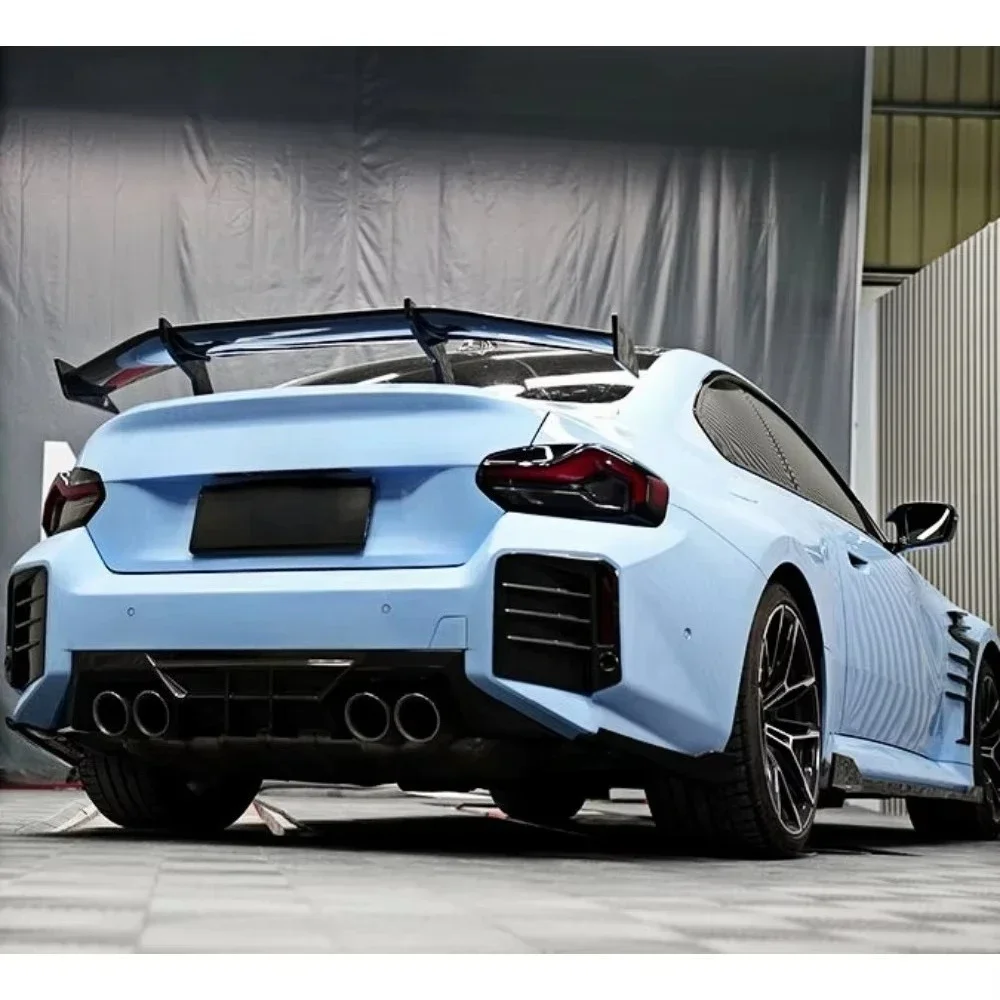 New for Modified AD Style Dry Carbon Fiber Rear Spoiler Wing Luggage Spoiler Wing Suitable for M2 (G87) 5