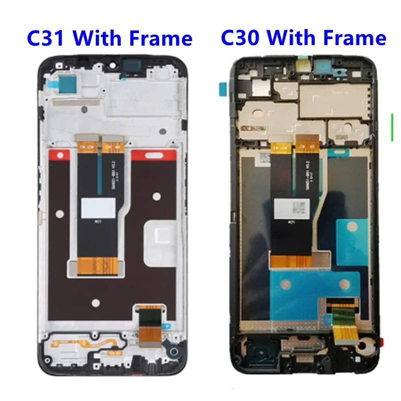 Wysoka jakość dla OPPO Realme C30 LCD RMX3581 Wyświetlacz LCD Ekran Panel dotykowy Digitizer Dla Realme C31 Ramka LCD RMX3501 Wyświetlacz