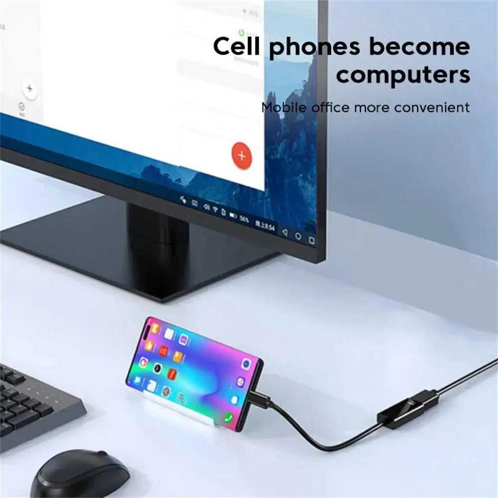 كابل USB من النوع C إلى HDMI متوافق مع USB C إلى HDMI محول 4K USB 3.1 HDTV مهائي كابلات لجهاز MacBook Chromebook Samsung Xiaomi