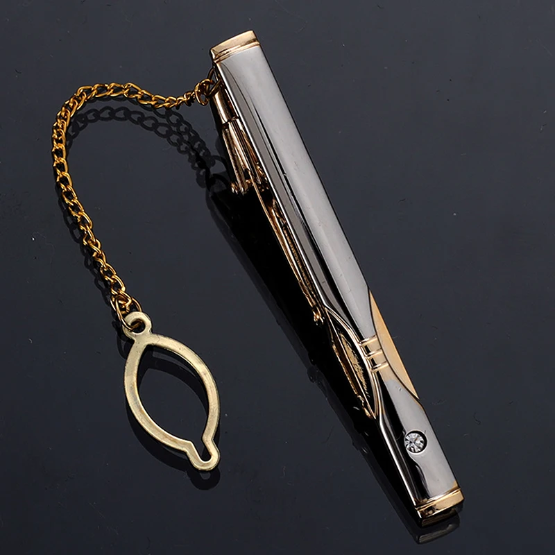 Men Metal Simple Necktie Buckle Gold Silver Color Tie Bar Clasp Clip Clamp Ties Pin Fashion Exquisite Jewelry For Wedding Gift