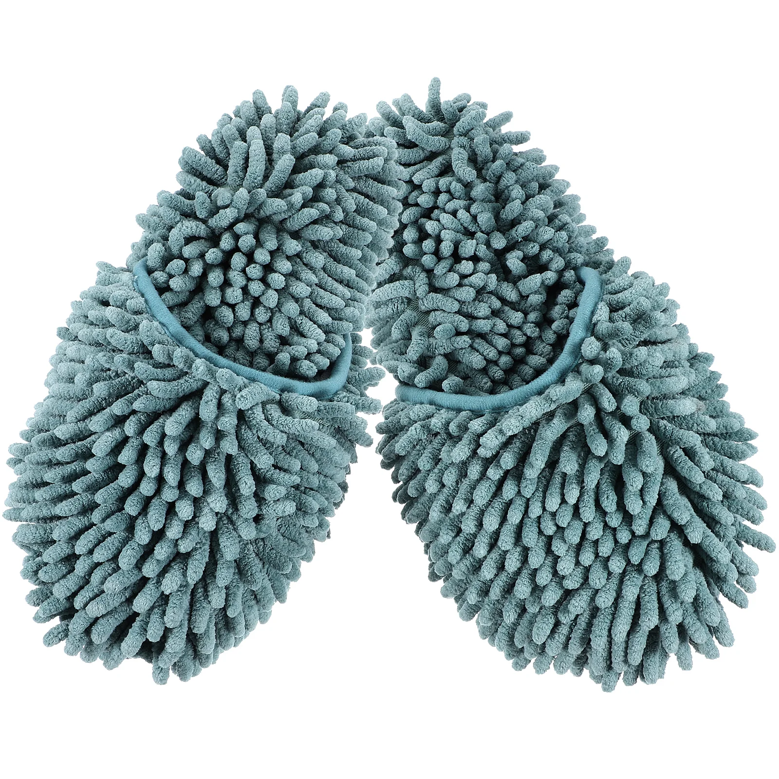 

Mop Floor Slippers Water Absorption Non Slip Cleaning Shoes Gray Green One Size Reusable Home Kitchen Bathroom Sweeping Mopping