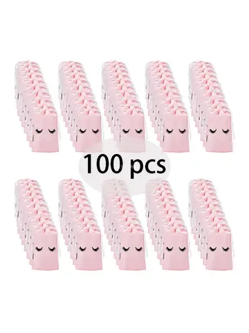 50/100 Eyelash Aftercare Bags Plastic Drawstring Lashes Bag Toiletry Makeup Pouch Cosmetic Travel Beauty Supplies Gift Packaging