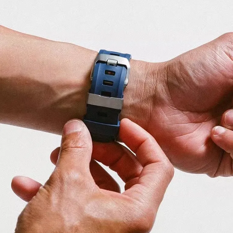 Pasek sportowy do Apple Watch Ultra2/1 10 9 8 7 6 SE 5 4 Miękki silikonowy pasek tytanowy do iWatch 42mm 44mm 45mm 46mm 49mm