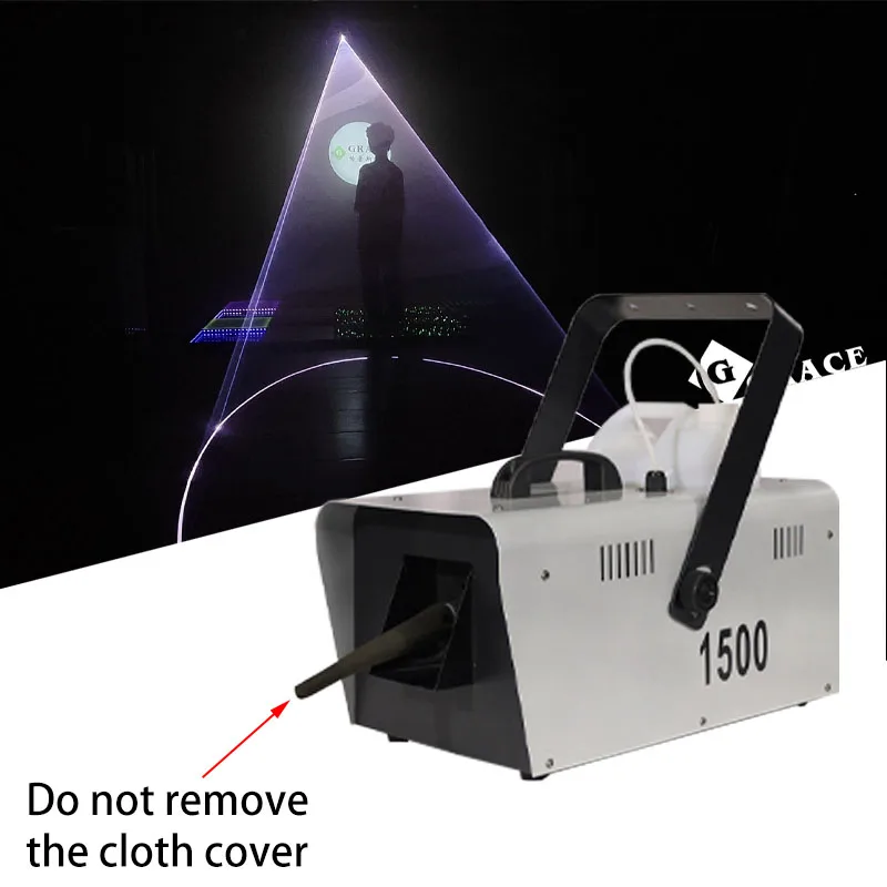 Igracelite 1500W Snow Machine&10W RGB Animation  Show Lights&1500W Haze Machine combination diamond art rain effects