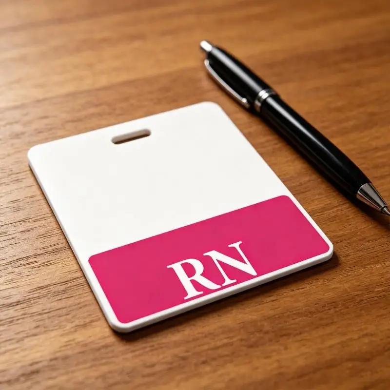 R53C Waterproof Horizontal Acrylic Nurse Identification Badge Backer Card For Nurse