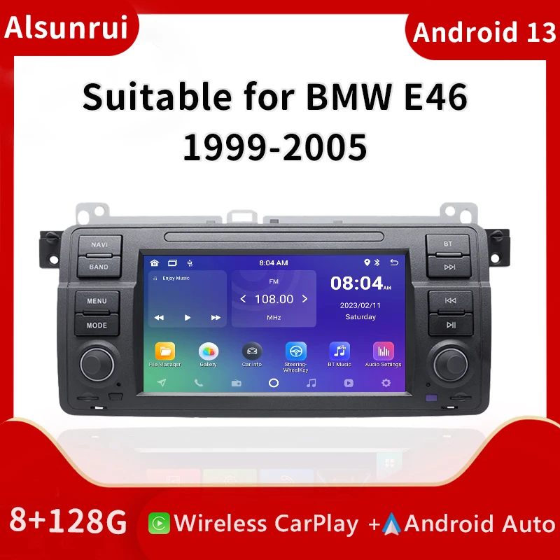 7“Carplay 2 Din Android 13 Car Screen For BMW E46 M3 Rover 75 Coupe 318/320/325/330/335 Radio Multimedia Stereo Audio Head Unit