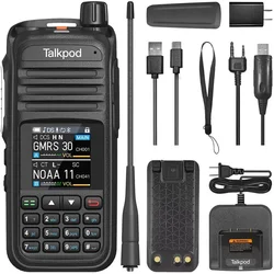 Talkpod A 36 Plus GMRS大人ハンドヘルド双方向無線トランシーバ、超高周波受信、5 W出力、512チャネル、1.44インチカラースクリーン（緑）