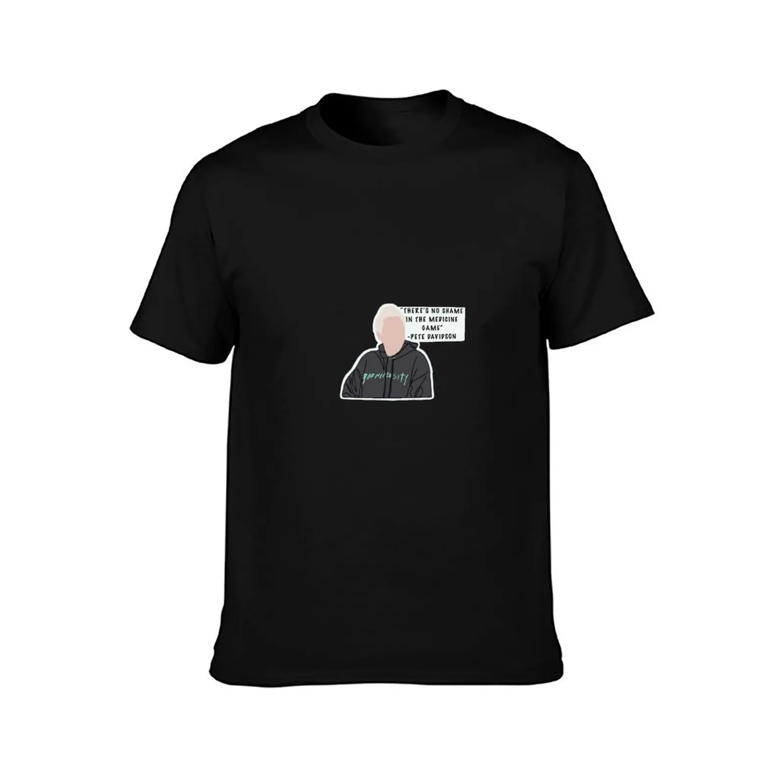 Pete Davidson, No Shame in the Medicine Game T-Shirt, Summer Casual Cotton Tee, Oversized Streetwear Tops, Vintage Graphic Print