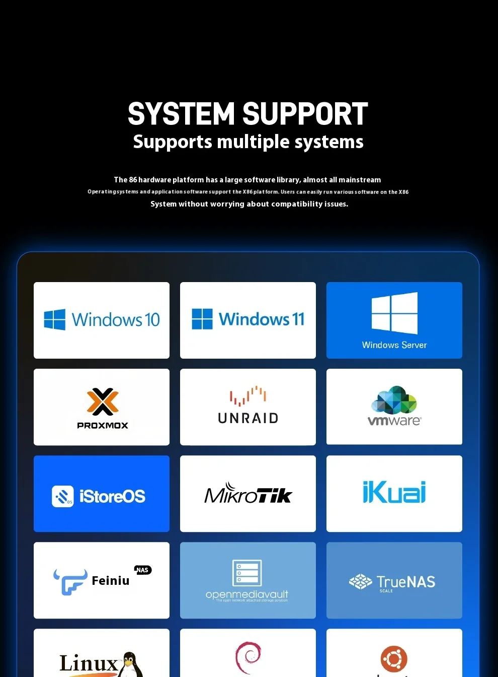 MAIYUNDA M1S Intel N150 Mini PC NAS Server DDR5 4800 4×M.2 NVMe Dual Intel i226-V 2.5GbE Mini PC Home Server No WiFi No BT