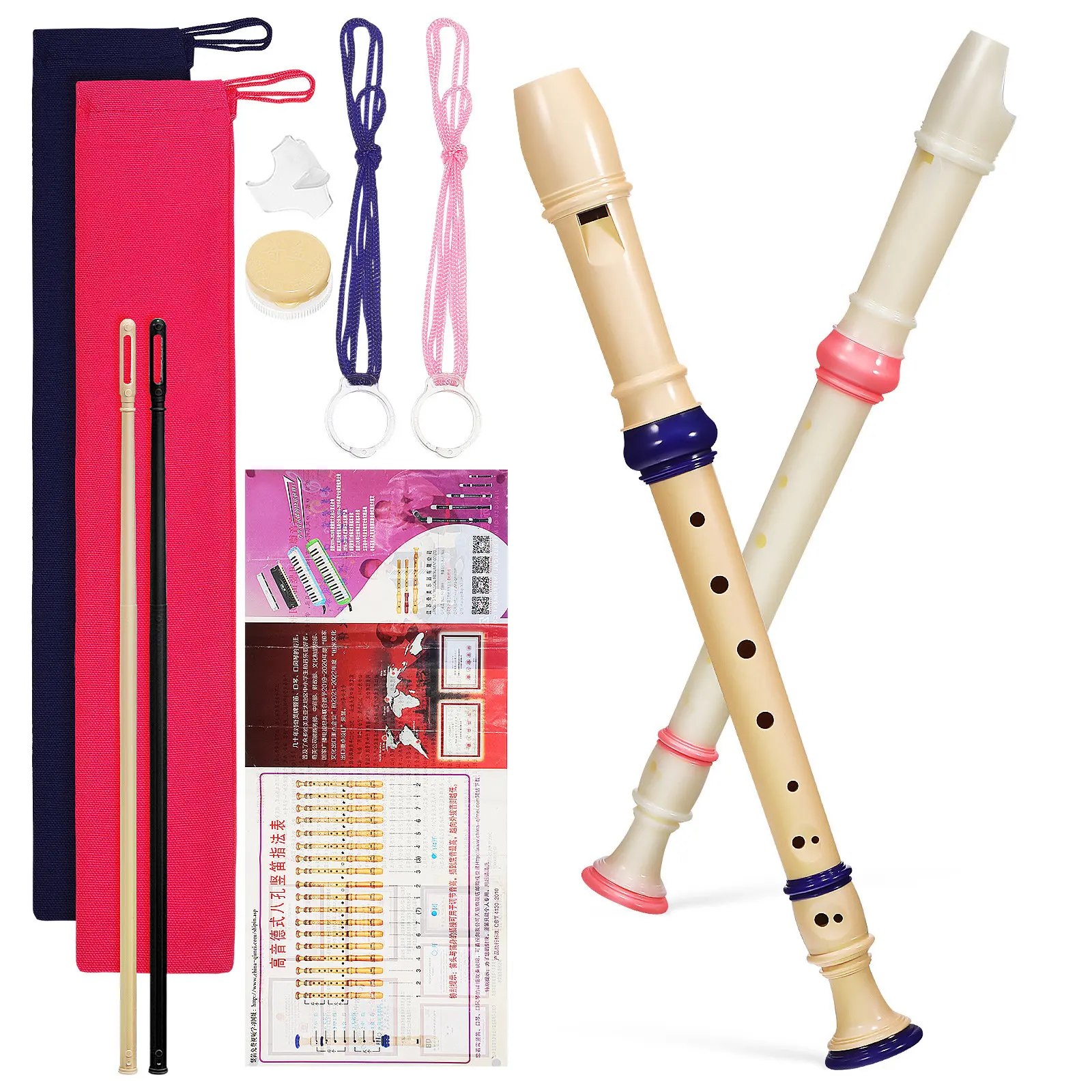 소프라노 리코더 2개 세트, 8개의 구멍, 초보자용,  - Soprano Recorder Plastic 리뷰 및 가격