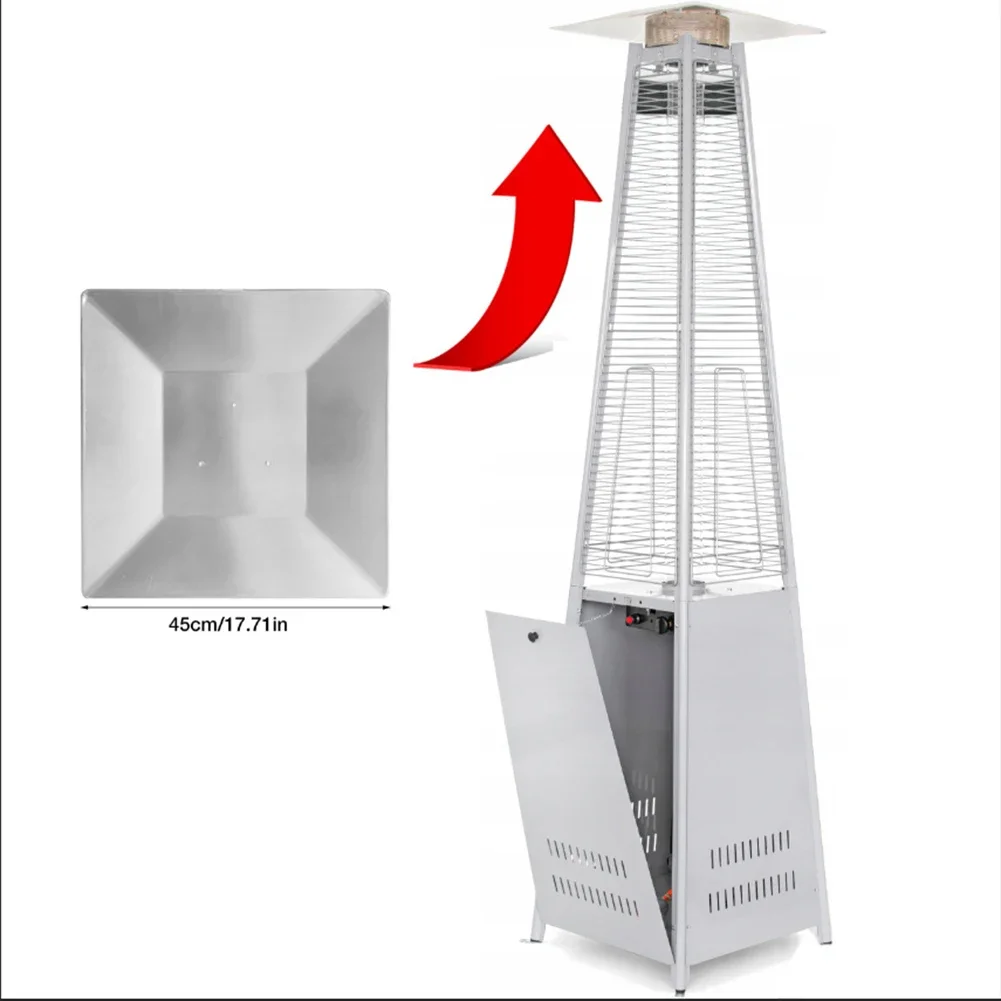 Replacement Square Reflector Flame Shield For Pyramid Patio Heaters, Compatible With 7cm/11cm Hole Spacing Aluminum Heat Shield